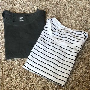 Gap Charcoal & Black Striped T-Shirt Bundle